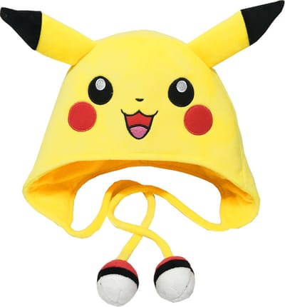 KIMU® Pika Muts Met Flappen en Oren Geel - Volwassenen Kinderen - Laplander Met Oortjes Bontmuts Met Klein Hoofd Dames Heren Gele Hamster Festival
