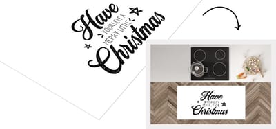 Keukenloper - Loper keuken - Kerstmis - Quotes - Spreuken - Have yourself a merry little Christmas - 120x60 cm - Keukenloper vinyl