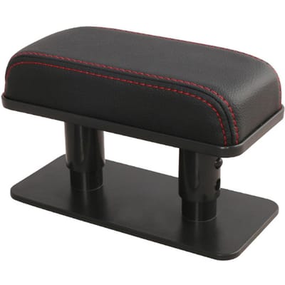 Accoudoir de voiture, Support de coude gauche, coussinets de repose-bras en cuir, hauteur réglable, confort noir