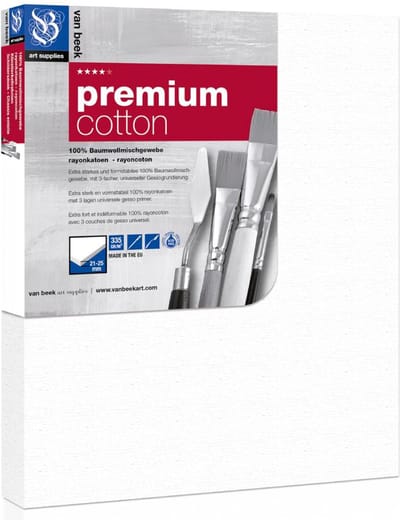 Van Beek Schildersdoek - 100% Katoen - Canvas - Schilderdoek - Premium Kwaliteit - 70x140 cm - 21-25 mm