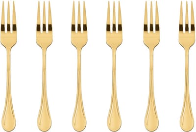 Sambonet Gebaksvorkjes Royal Goud 6 Stuks