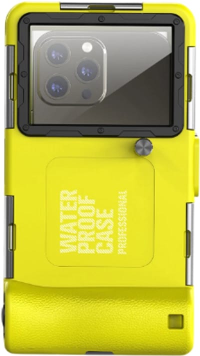 Multifunctioneel en Duurzaam IP68 Waterdicht Telefoonhoesje 6,9 inch – Universeel 15 m/50 ft Telefoon Waterdichte Hoes, Waterdicht Telefoonhoesje Onderwater, Geschikt voor Duikfotografie - Geel En Zwart