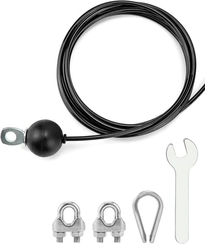 Verstelbare Stalen Kabel voor Fitnessapparatuur met Gravity Ball voor Thuisgym - Ø5mm - 100kg Laadcapaciteit - Ideaal voor Pulley Systemen en Krachttraining