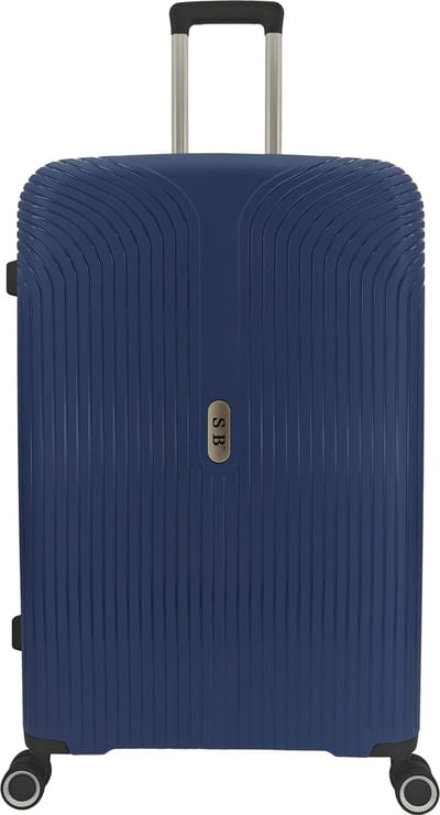 SB Travelbags Bagage koffer 75cm 4 dubbele wielen trolley - Blauw - TSA slot