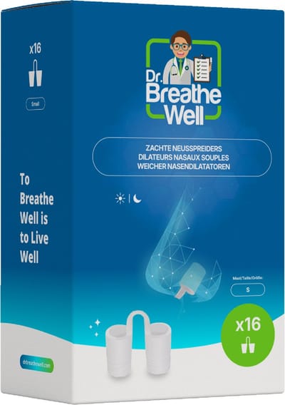 Dr. Breathe Well ™ - 16 Zachte Anti Snurk Neusspreider Buisjes - Maat S - Simply the right choice!