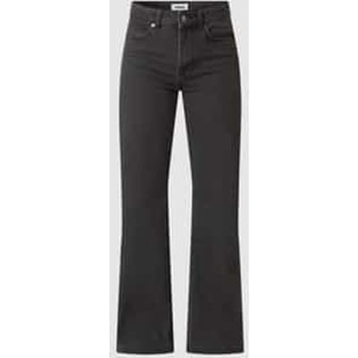 Straight fit high rise jeans van biologisch katoen, model 'Miaja'