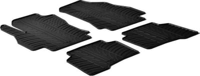 Gledring Rubbermatten passend voor Citroen Nemo / Peugeot Bipper / Fiat Fiorino & Qubo 2008- (T profiel 4-delig)