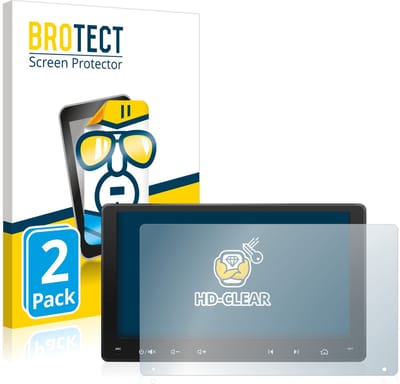 BROTECT - Screenprotector voor Atoto A6 PF 9 Zoll - Folie Beschermfolie transparant 2 Stuks