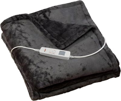 XXL elektrische deken voor 2 personen - 200 x 180 cm, flanel pluche, 10 temperatuurniveaus, snelle opwarming, wasbaar en veilige gebruik