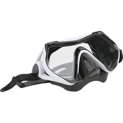 Lunettes de Snorkeling en Silicone pour Adultes Verre Trempé Grande Vision Lunettes de Natation Équipement de Plongée White and Black