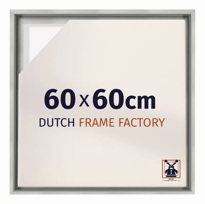 Baklijst 60x60 cm - Zilver Mat - Geschikt voor Canvasdoek - MDF Baklijst Lausanne