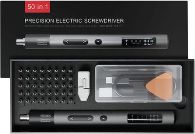 Elektrische Schroevendraaier Set - Precisie Gereedschap - Elektronica Reparatie - 3 Koppelstanden - Compact Ontwerp - Veelkleurig