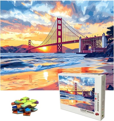 Grote Puzzel - Volwassen Legpuzzel - Ontspanning Thuis - Met Achterkant Letters - 141 x 87 cm - Zonsondergang