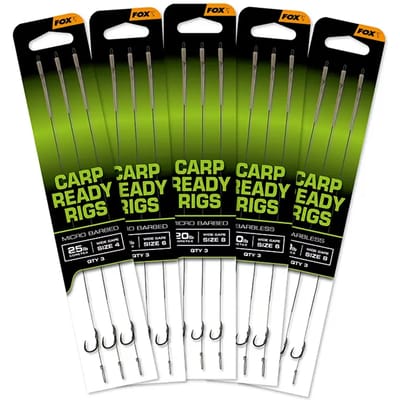 Fox Carp EOS Ready Carp Rigs Wide Gape H2 - 25lb