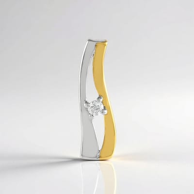 Cavill - Zilveren hanger - 925 Sterling Zilver gerhodineerd - I2 H Afrikaanse diamant 0 033 ct ronde briljant - moderne elegante kettinghanger