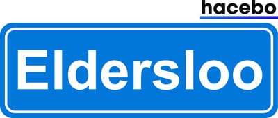 Hacebo - Plaatsnaam Sticker - 29x10 CM - Eldersloo sticker - Verkeersborden sticker - grappige cadeaus - Eldersloo