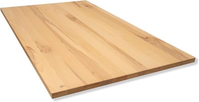 Massief Houten Tafelblad Kernbeuken Rechthoekig (120x60 cm) voor Bureau of Eettafel