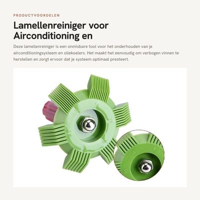 Dailygoods- Fin Comb Set - Lamellenrichter voor Airconditioning - Radiator Reiniging - Compact Gereedschap - Verwijder Dood Vuil - 8-15 Vinnen per Inch