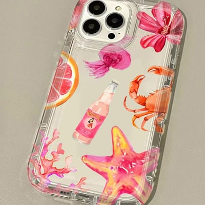 Blauwe Oceaan Dieren Telefoonhoesje Voor iPhone 16 15 14 Pro 13 12 11 Max Plus 7 8 Plus XR X XS SE 2020 Schokbestendige Zachte Siliconen Cover For iPhone 15 Pro