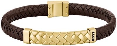 BOSS HBJ1580675M Heren Armband - Gevlochten armband