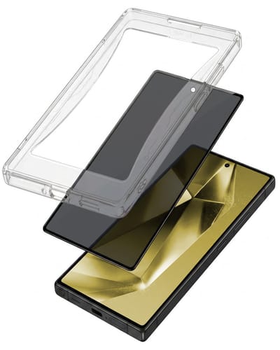 Anti-Spy Screenprotector - Geschikt voor Samsung Galaxy S24 Ultra - Met Installatie Kit - Flexibel Glas - Privacy Beschermglas - Tempered Glass - Screen Protector