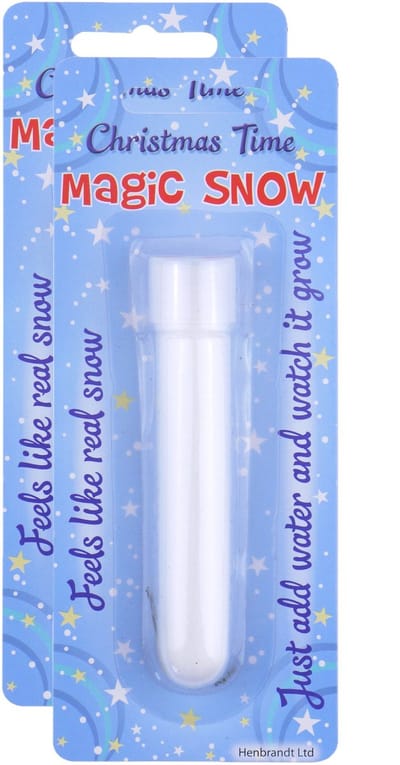 Henbrandt magisch sneeuw - 2x - tube 12 gram voor 1 liter sneeuw - zelf sneeuw maken