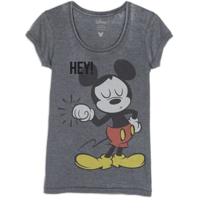 Mickey & Minnie Mouse - Disney T-shirt - Hey! - S tot XXL - voor Vrouwen - grijs
