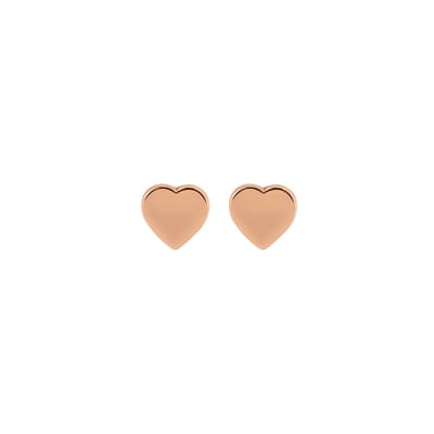 Rosé Goud Plated Hart Oorknopjes