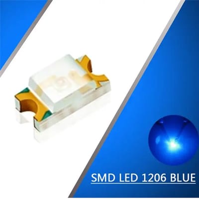 Led Diode 1206 smd 10 stuks kleur Blauw