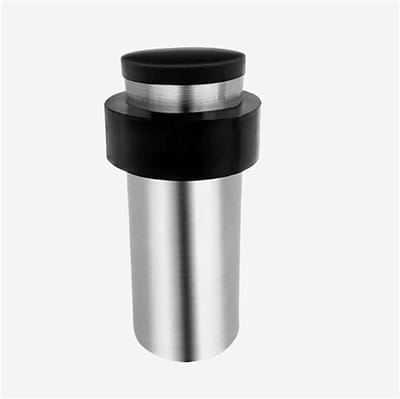 Deurstopper Cilinder - Deur Buffer - Deuren Beschermen - Zonder Boren - 84mm - Zilver