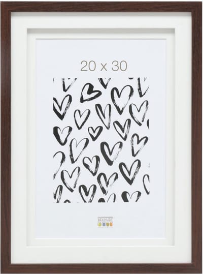 Deknudt Frames fotolijst S65KQ1 - bruin met passe-partout - foto 20x30