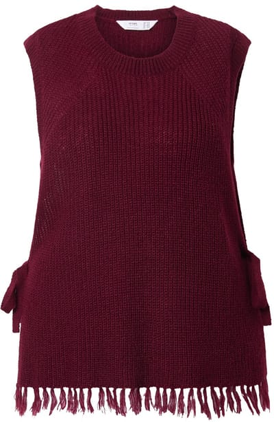 Angel of Style - Dames - Slip-over comfortabele pasvorm zijkanten met strikband - Donker wijnrood - Maat 46+
