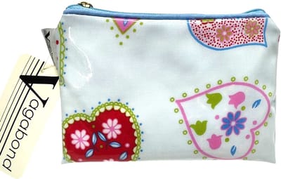 Vagabond - Toilet-& Make-up tasje "Sweetheart" - Gelamineerd katoen - afmeting 16 x 2 x 11 cm.