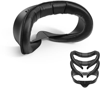 longziming -Hoofdband - PU-Leer Masker - Comfortabele Passvorm Met Geheugenschuim En Ventilatie - 2 Stuk - Voor Langdurig Gebruik - Zwart