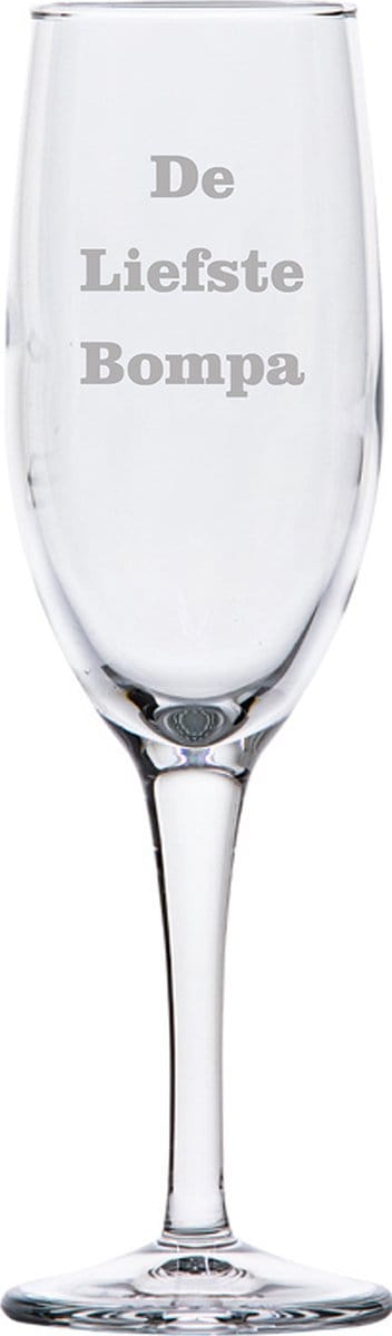 Champagneglas gegraveerd - 16,5cl - De Liefste Bompa