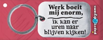 Paperdreams Sleutelhanger werk boeit