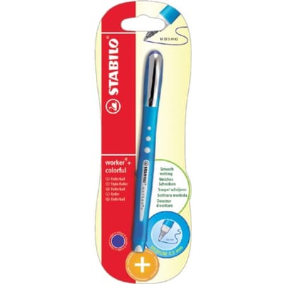 Rollerpen STABILO worker colorful 2019/41 M blauw blister à 1 stuk