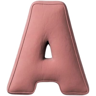 Kussen letter a Yellow Tipi Posh Velvet