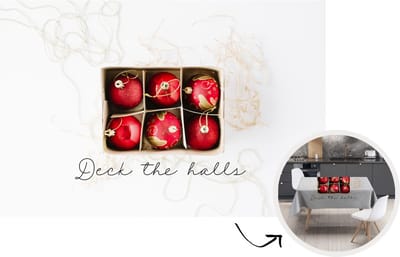 Kerst Tafelkleed - Kerstmis Decoratie - Tafellaken - Kerstballen - Rood - Goud - 220x150 cm - Kerstmis Versiering