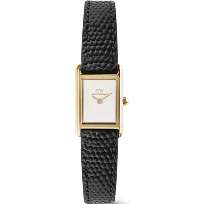 Daniel Wellington DW Watch Bound Mini Black Lizard Gold 17x25,9mm