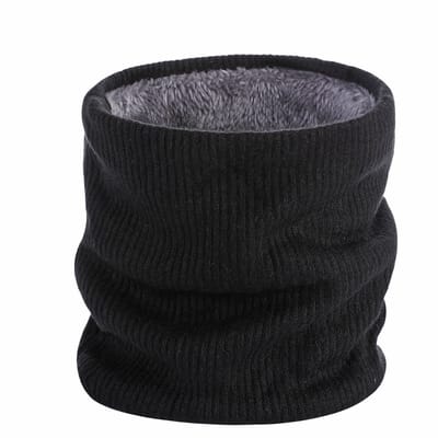 Geweo Nekwarmer Heren Dames - Colsjaal Gebreid - Neckwarmer Fleece - Warme Wintersjaal - Zachte - Dames Heren - Zwart - One Size