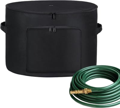 Slanghouder - Rolhouder - Tuin Organiseren - Hoge Capaciteit - 62 x 208 x 62 cm - Zwart