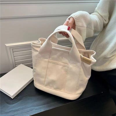 Lunchtrommel draagtassen kantoormedewerkers' bento tas Draagbare Canvas Tas basisschoolleerlingen' canvas tassen