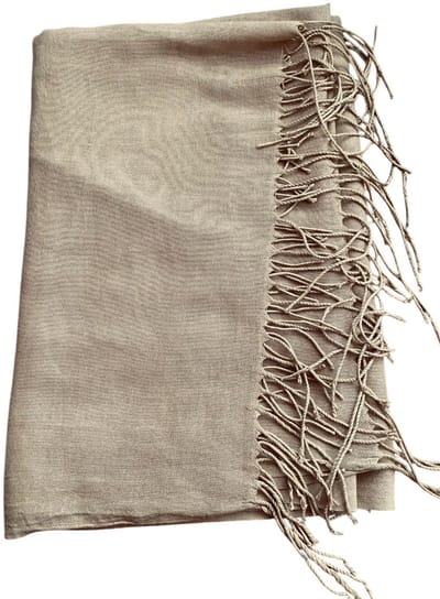 Sjaal lang effen kleur mosterd geel 185/75cm
