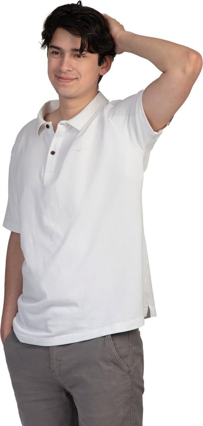 ConfidenceForAll® Anti zweet Polo - met sweatproof okselpads - Heren wit maat M