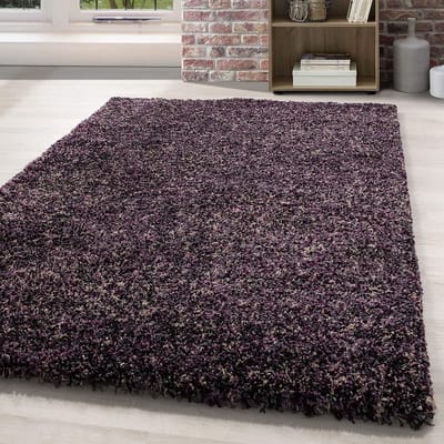 Flycarpets Lorium Vloerkleed - Paars / Grijs - Hoogpolig - 280x380 cm