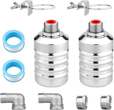Automatische Waterniveau Controle Floatklep 1/2 Inch en 3/4 Inch voor Aquarium, Zwembad en Dierlijke Drinkbakken met RVS Constructie