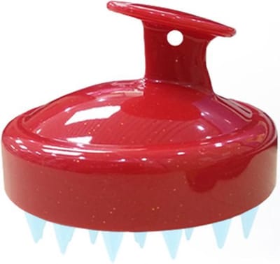 TrendZ Siliconen haarborstel | Haargroei stimulatie | Diepe reiniging hoofdhuid | Scalp Massager | Massage Borstel | Shampoo Borstel | Anti roos | Rood