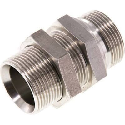 G 1 1/4'' RVS Schotdoorvoer Borstnippel 190 Bar - Hydrauliek - FL2S-M-S-114G-BI