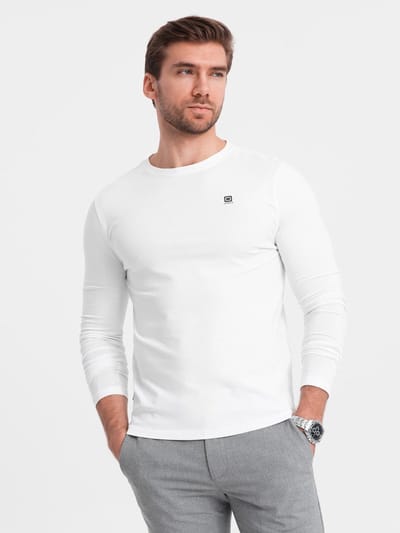 OMBRE Longsleeve - Regular Fit - Katoen - Lange Mouw Wit S